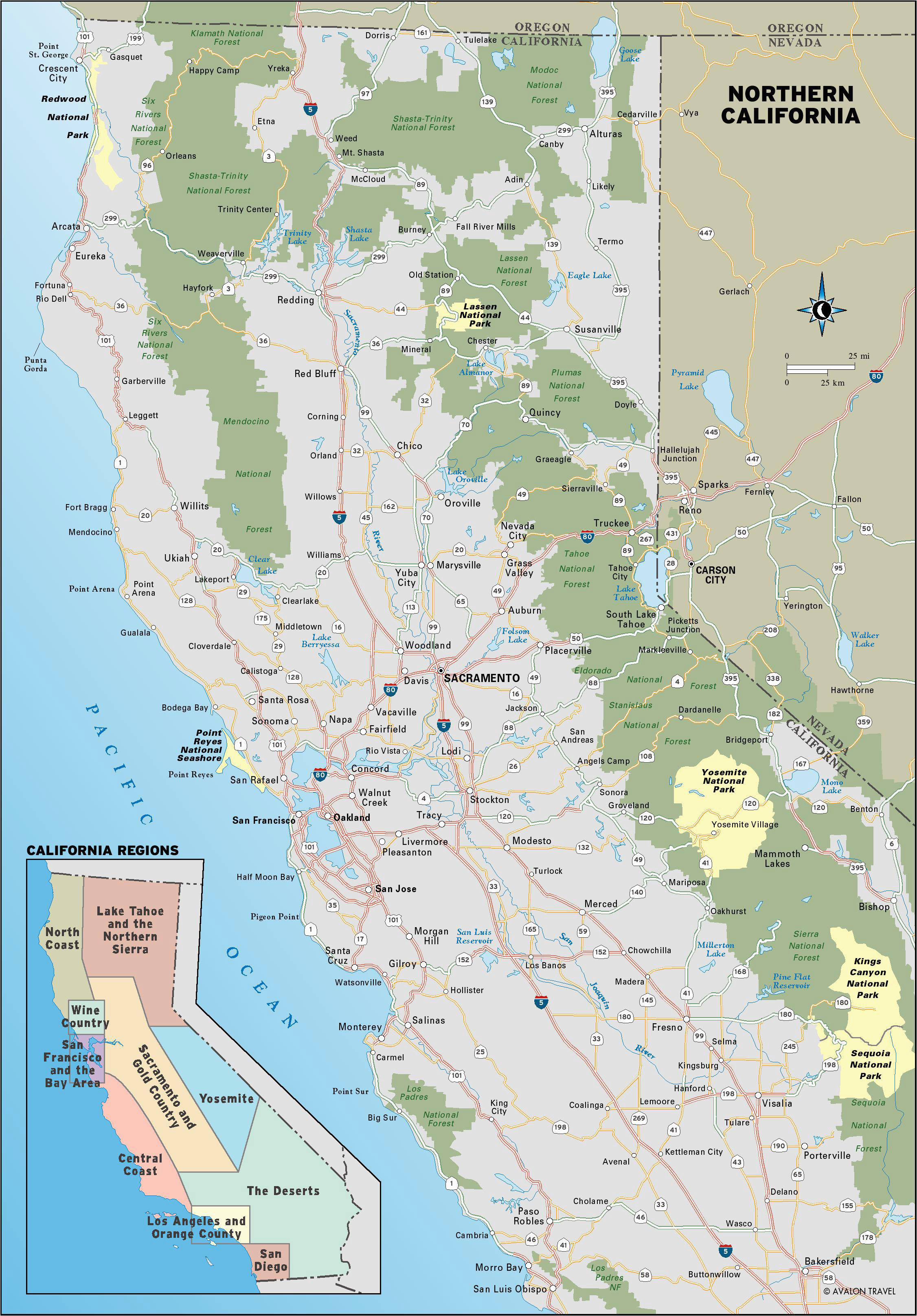 Map Of California 14ers Map southern oregon and northern California Wide Resolution Map Of