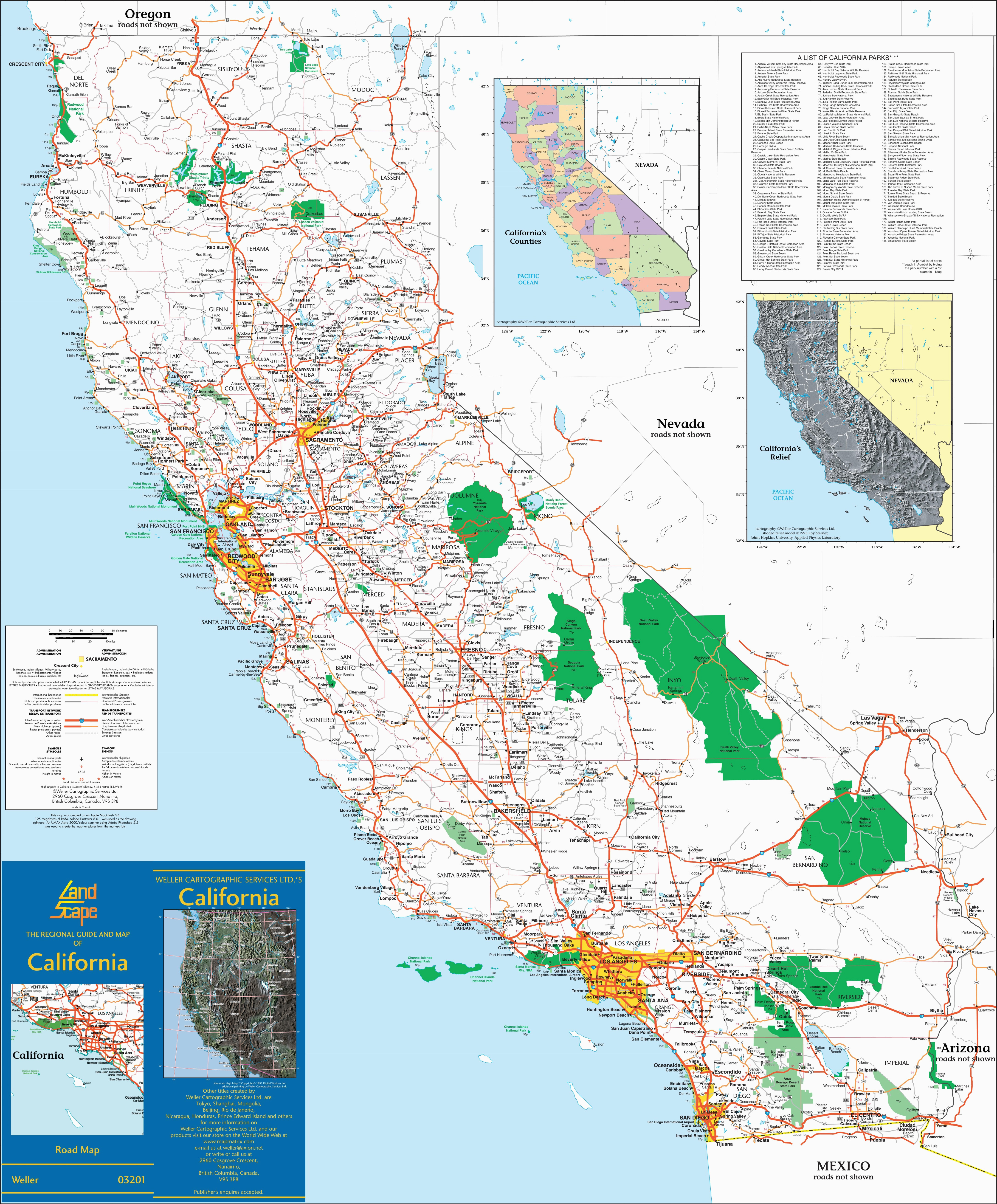 Map Of California with Cities and towns Large Detailed Map Of California with Cities and towns