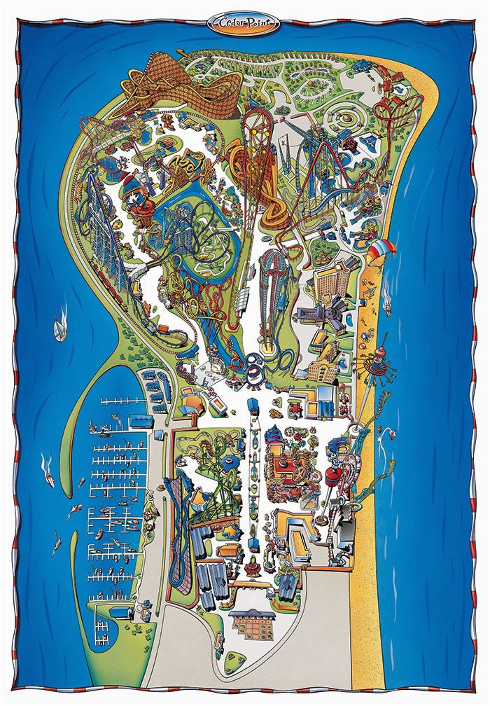 Map Of Cedar Point Sandusky Ohio Can T Wait Park Map Of Cedar Point Cedar Point Cedar Point