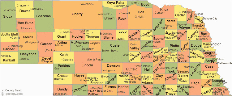 Map Of Colorado and Nebraska Nebraska County Map