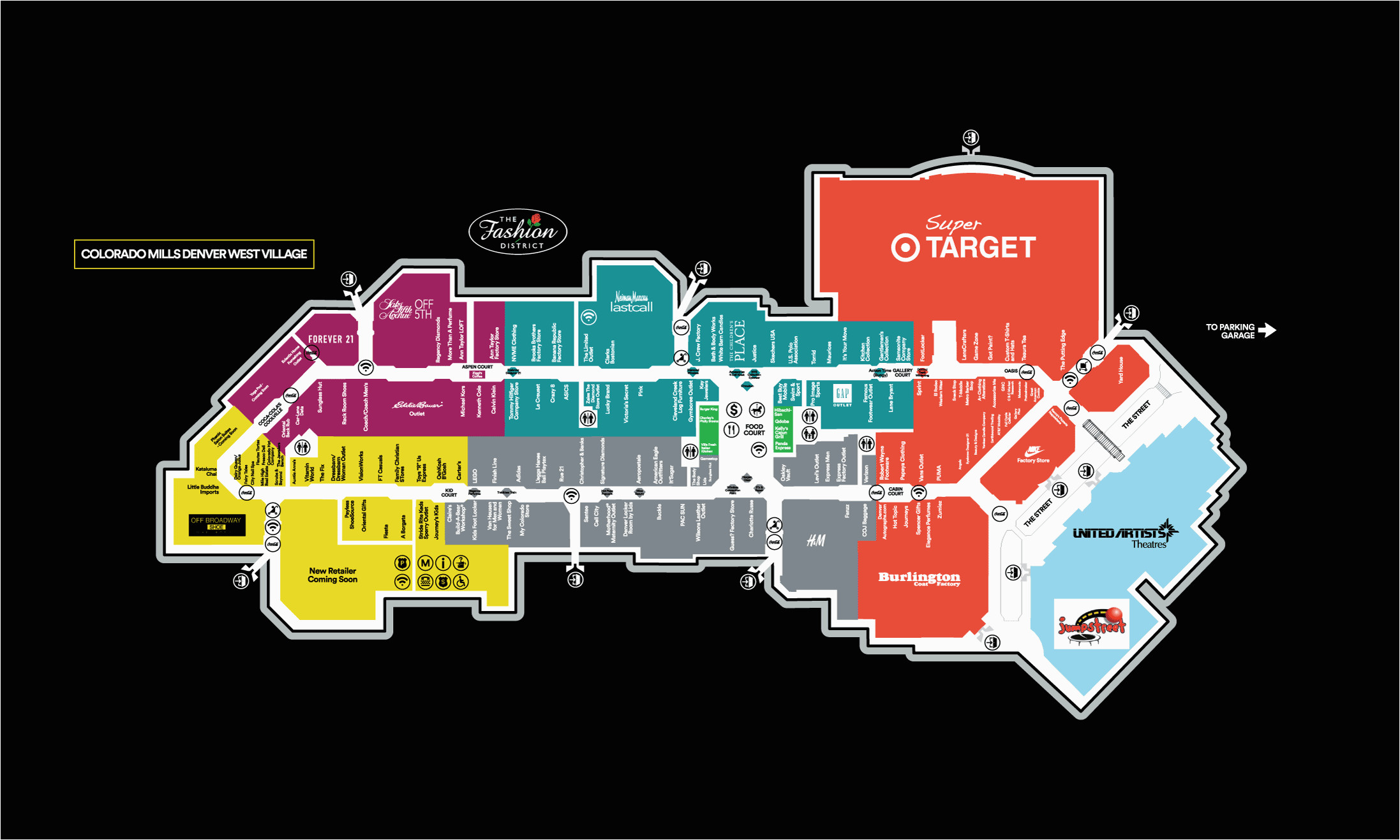 Map Of Colorado Mills Mall Center Map Of Colorado Millsa A Shopping Center In Lakewood Co