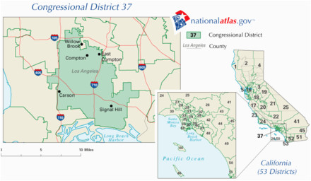 Map Of Compton California California S 37th Congressional District Wikiwand