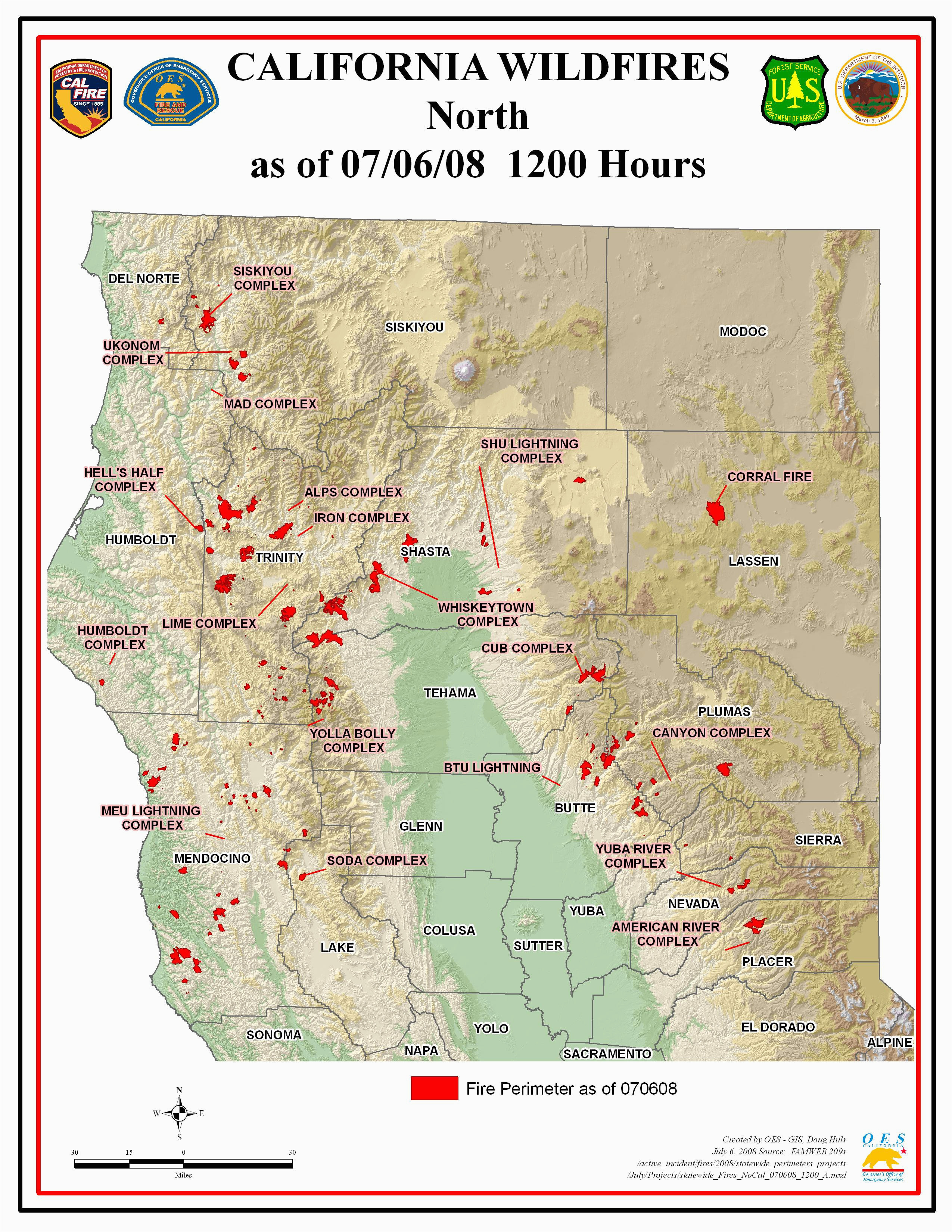 Cal Fire Map Of Fires