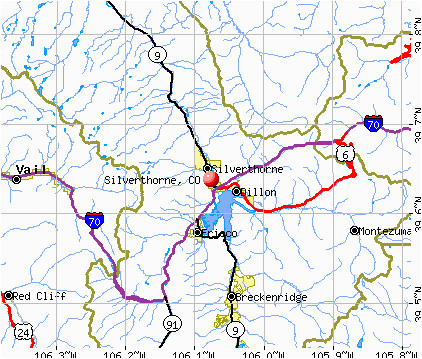 Map Of Dillon Colorado Silverthorne Colorado Co 80497 Profile Population Maps Real