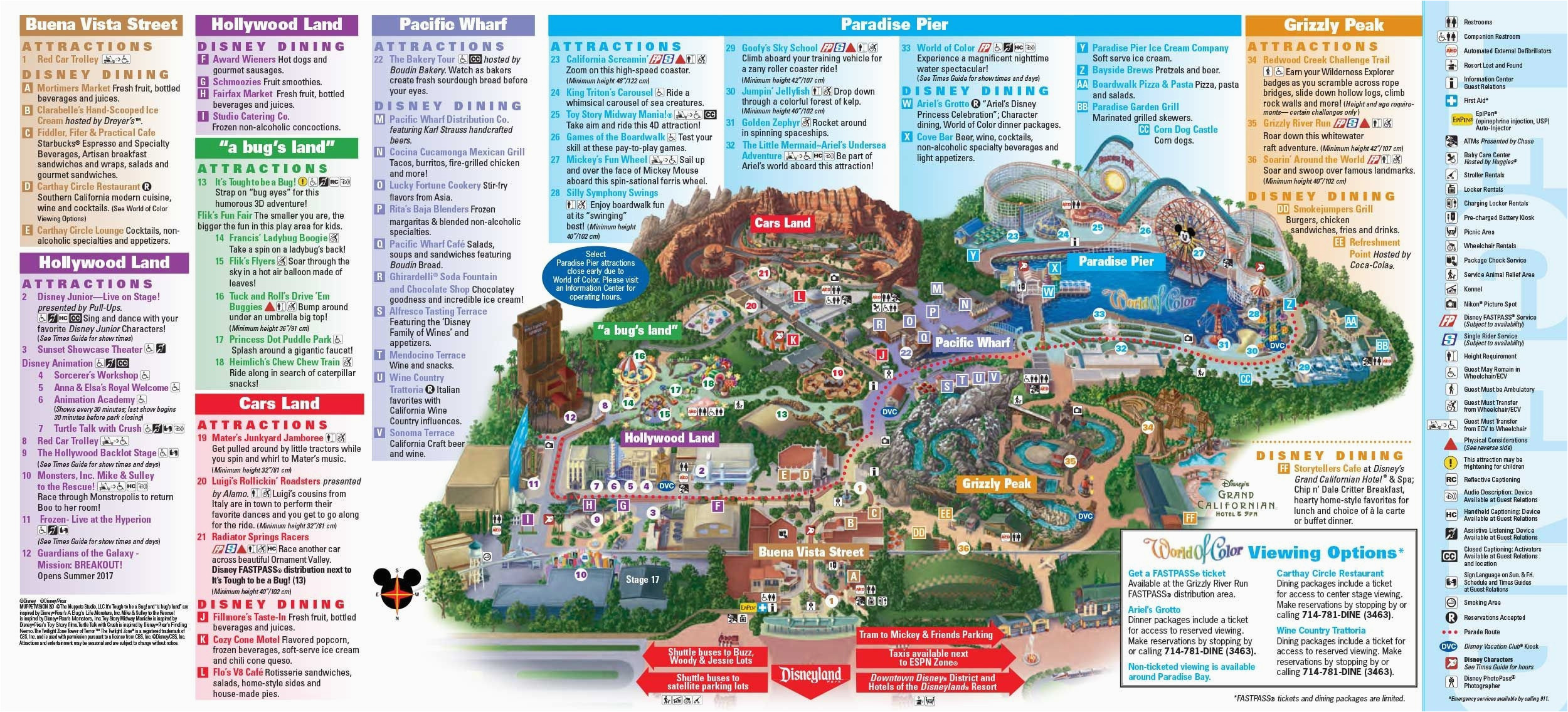 Map Of Disney California Adventure Park 10 Awesome Printable Map Disneyland California Elegant Disney