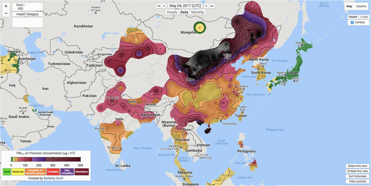 Map Of Elizabeth Colorado Beijing Air Pollution is More Unhealthy Than Cigarettes Inverse
