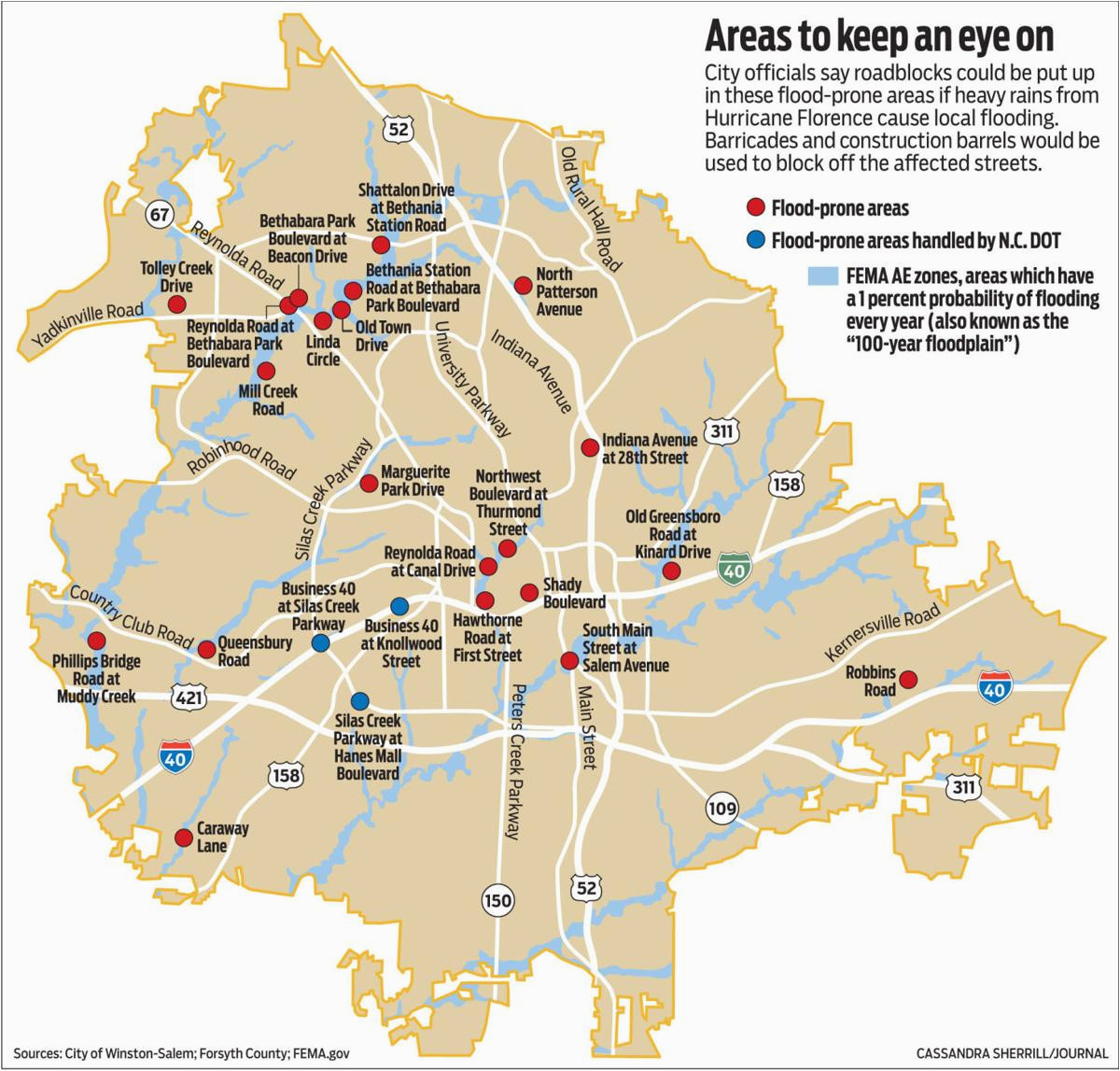 Map Of Florence Colorado Winston Salem forsyth Officials Gear Up for Threats From Florence