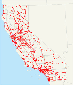 Map Of Freeways In California List Of Interstate Highways In California Wikipedia