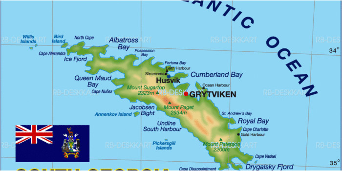 Map Of Georgia islands Map Of south Georgia island In United Kingdom Welt atlas De