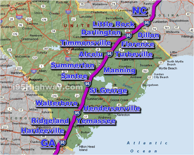 Map Of I 95 north Carolina Cross south Carolina Photos Maps News Traveltempters