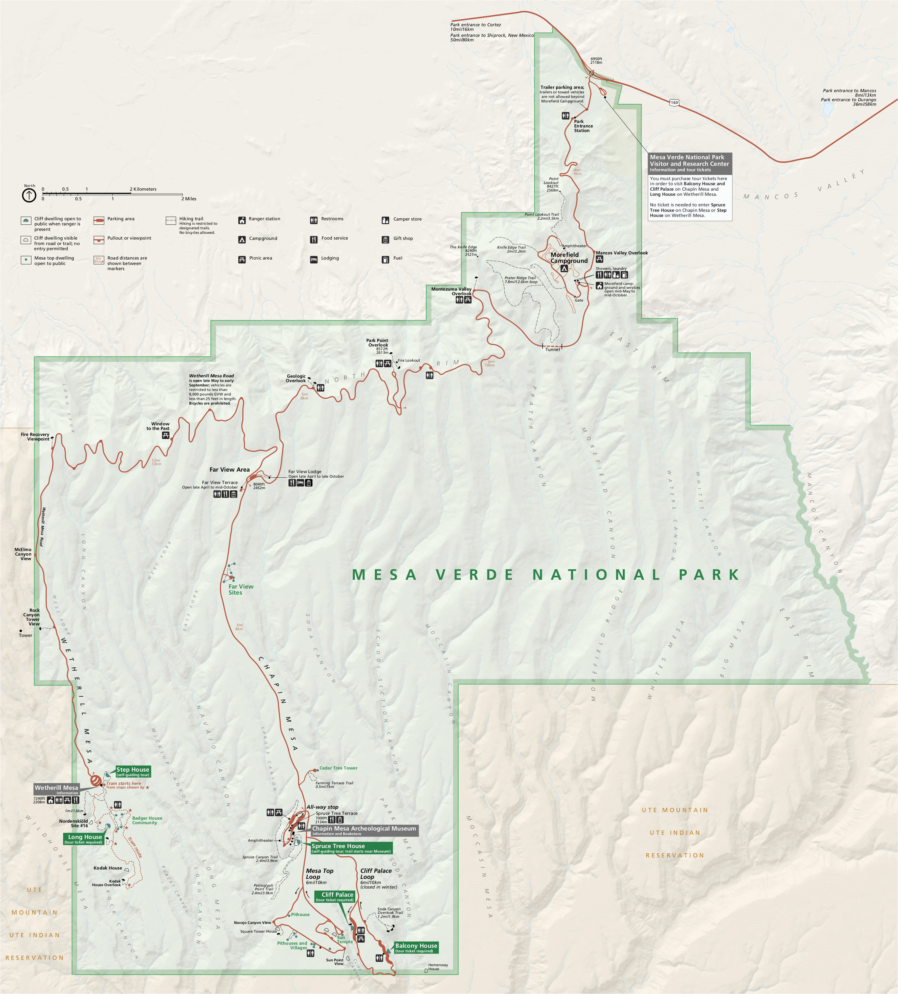 Map Of Mesa Verde National Park In Colorado Mesa Verde Maps Npmaps Com Just Free Maps Period