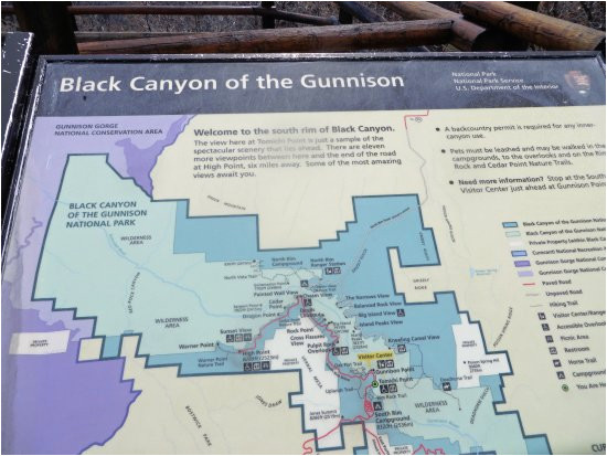 Map Of Montrose Colorado Map Of the Park Picture Of Black Canyon Visitor Center Black