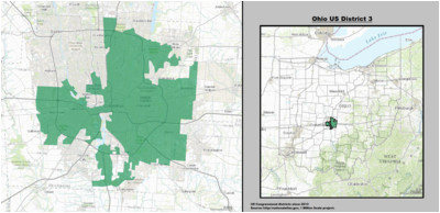 Map Of Ohio Congressional Districts Ohio S 3rd Congressional District Wikipedia