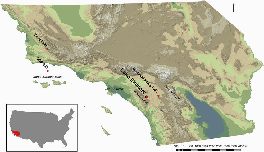 Map Of San Jacinto California Map Of southern California Showing Location Of Lake Elsinore and Odp