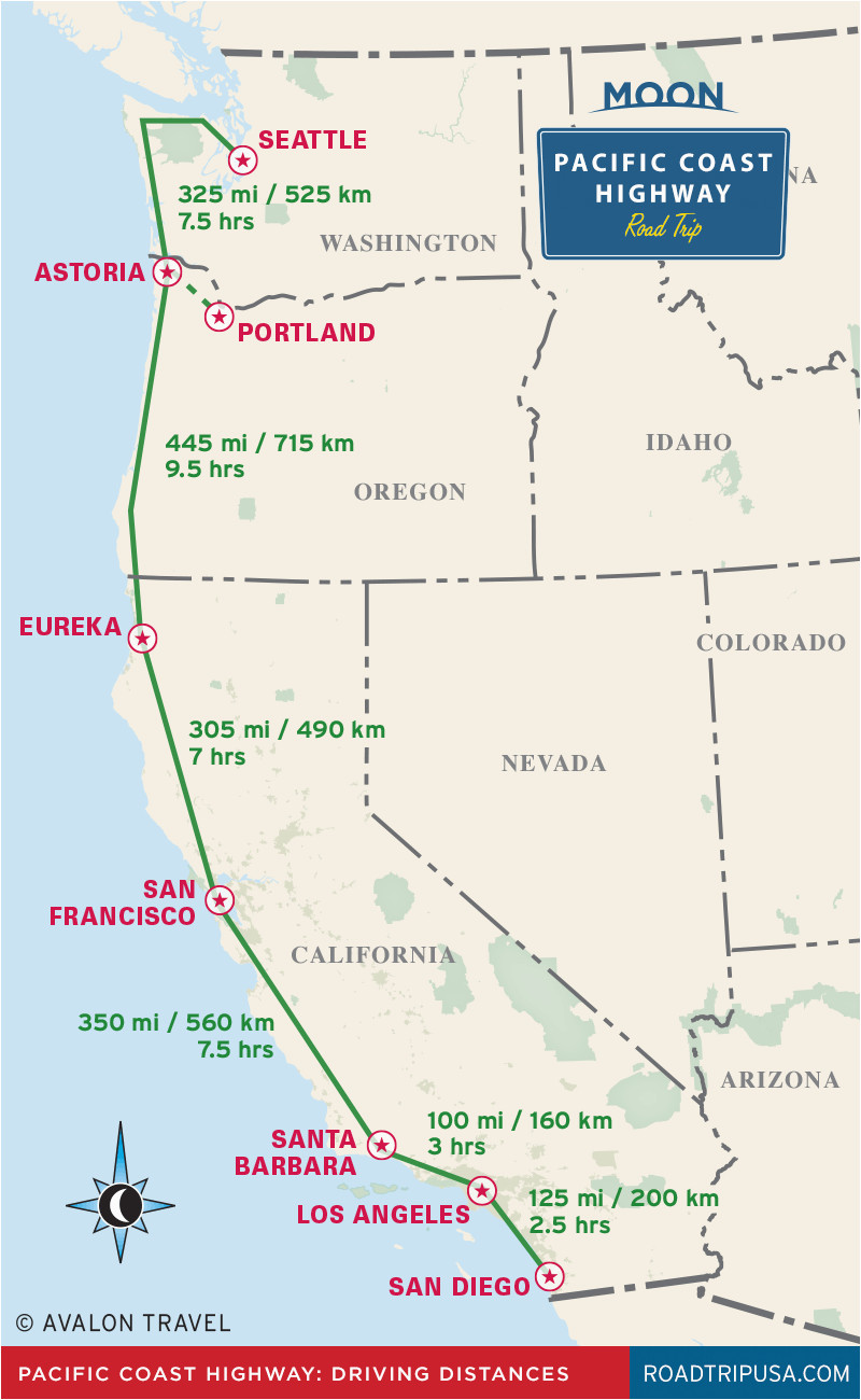 Map Of Washington oregon and California the Classic Pacific Coast Highway Road Trip Road Trip Usa