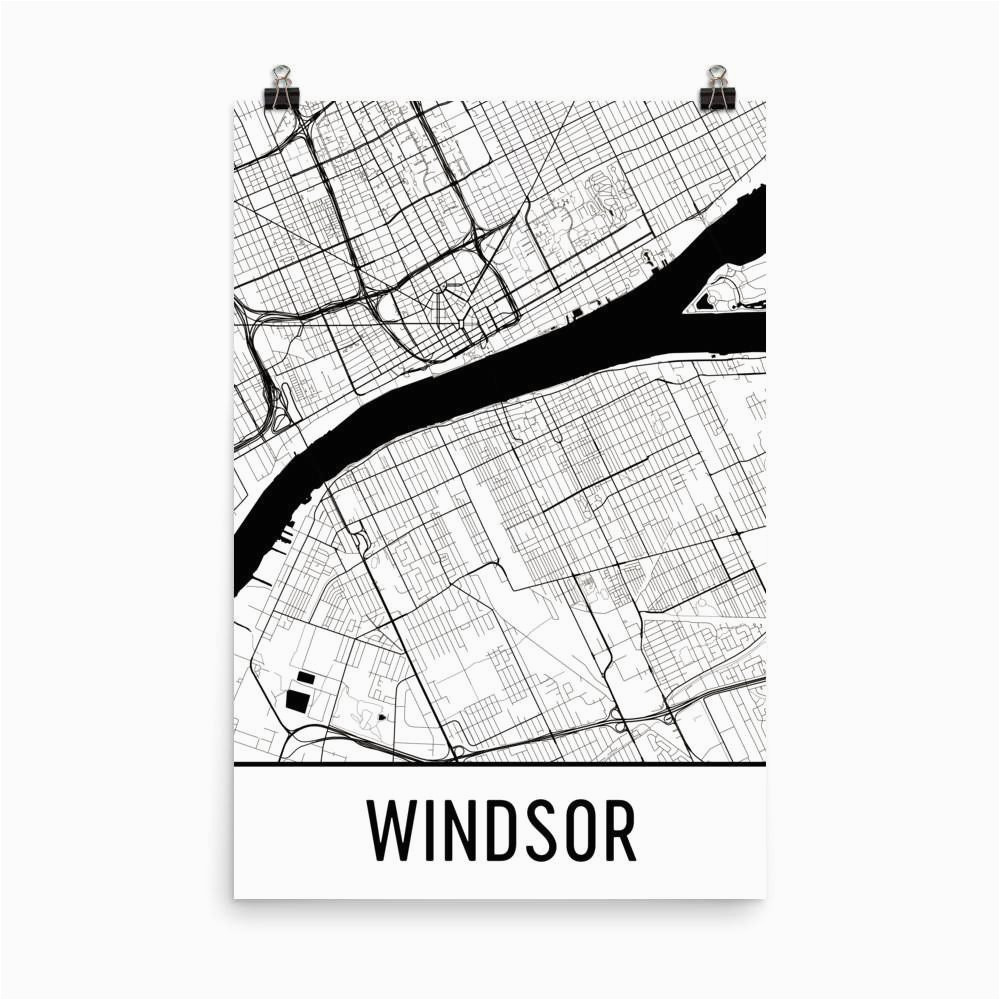 Map Of Windsor California Windsor Ontario Street Map Poster Products Pinterest Windsor