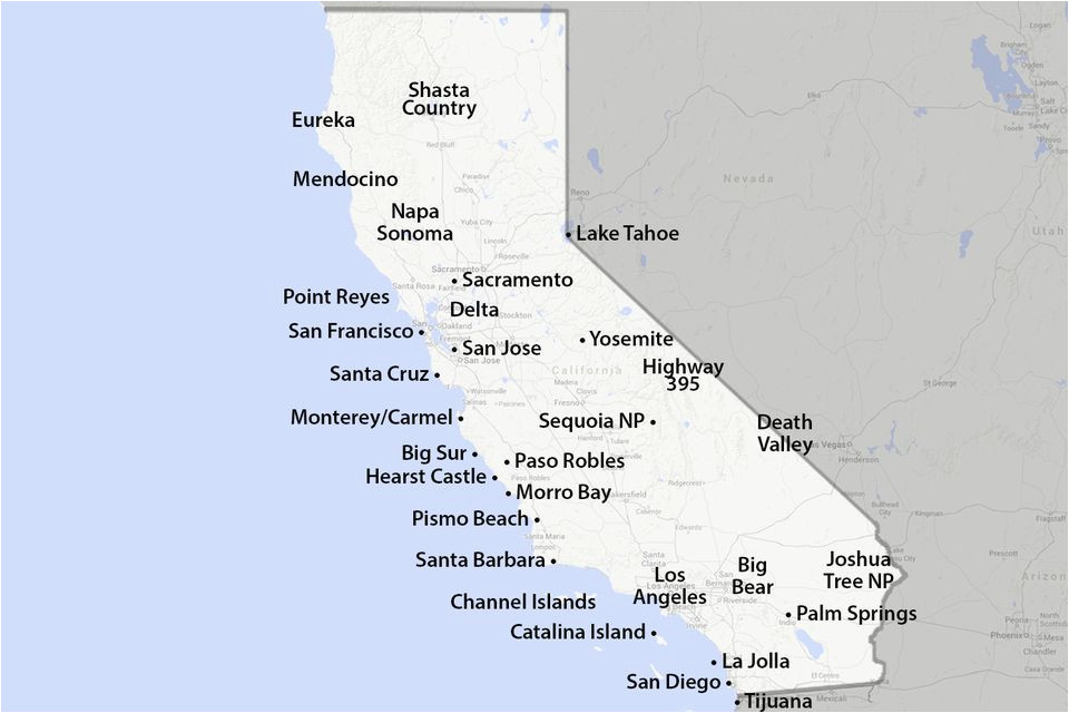 Mather California Map Maps Of California Created for Visitors and Travelers