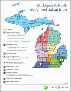 Michigan Indian Tribes Map Tribal Map Small Homeschool Pinterest Michigan Map Of