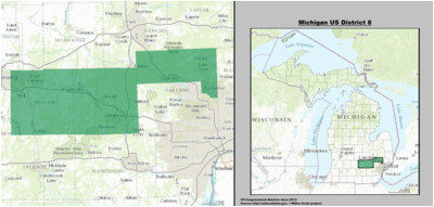 Michigan Senate District Map Michigan S 8th Congressional District Wikipedia