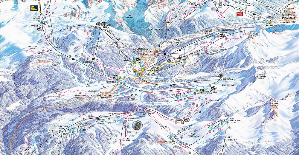 Michigan Ski Map Bergfex Ski Resort Madonna Di Campiglio Dolomiti Di Brenta