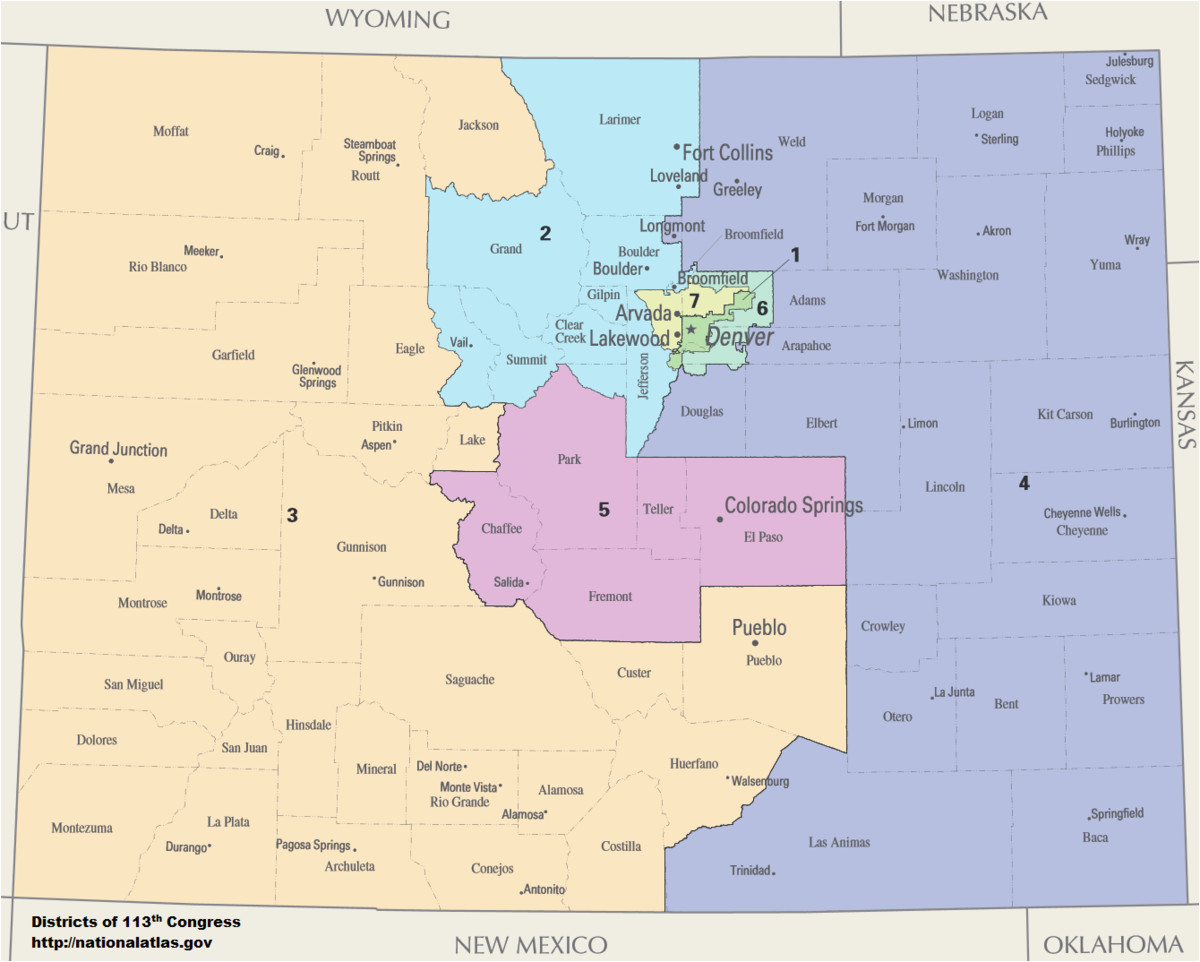 Michigan State House Of Representatives District Map Colorado S Congressional Districts Wikipedia
