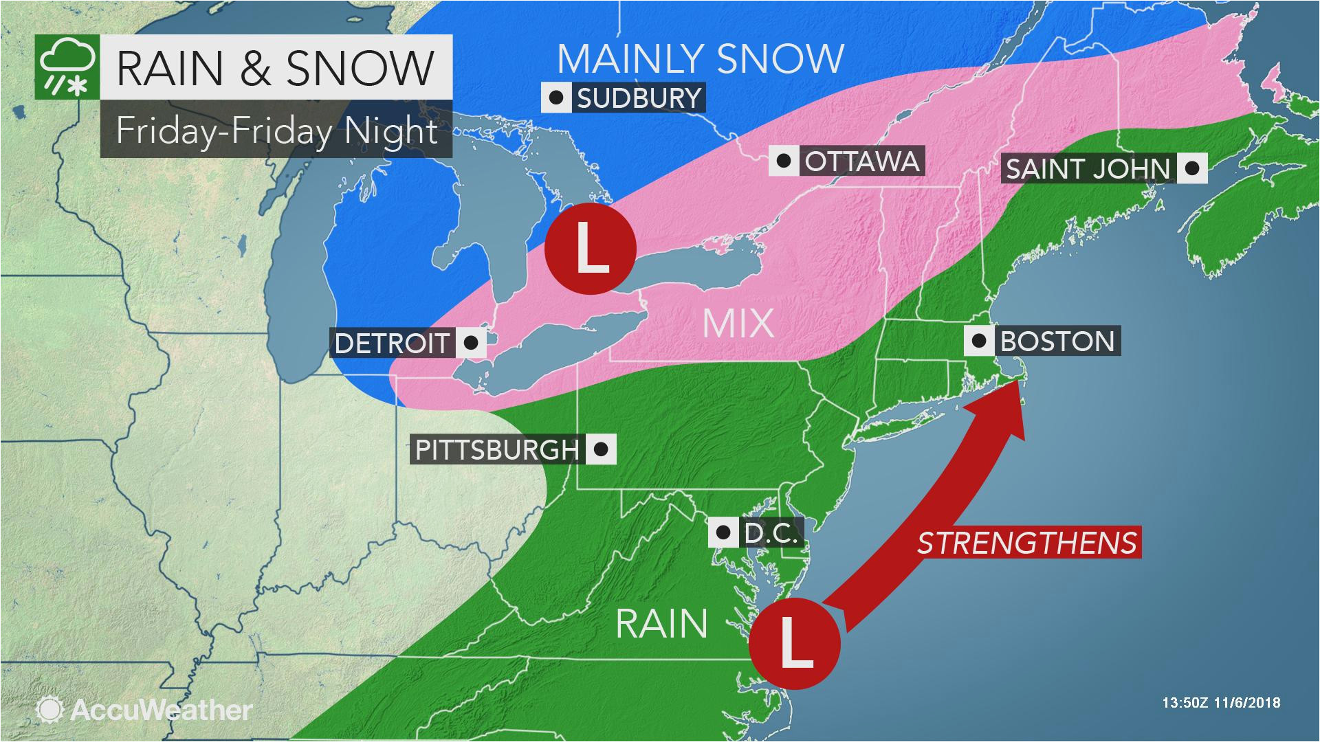 Michigan Wind Map Stormy Weather to Lash northeast with Rain Wind and Snow at Late Week