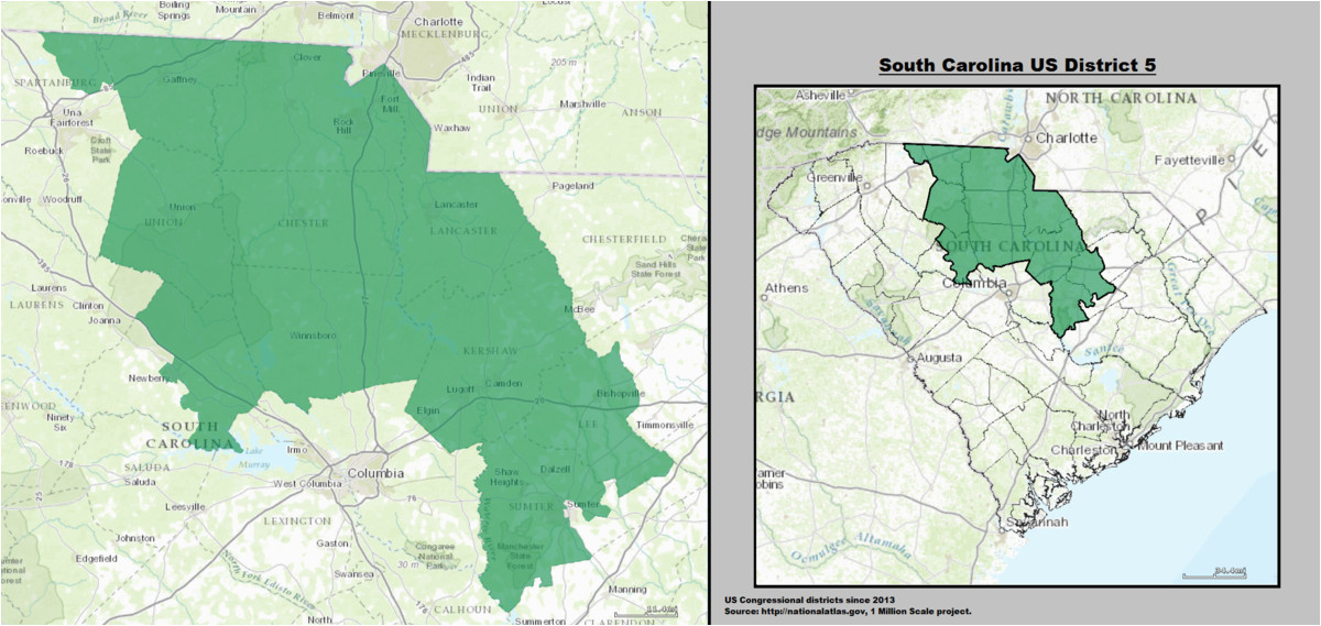 North Carolina Congressional Districts Map south Carolina S 5th Congressional District Wikipedia