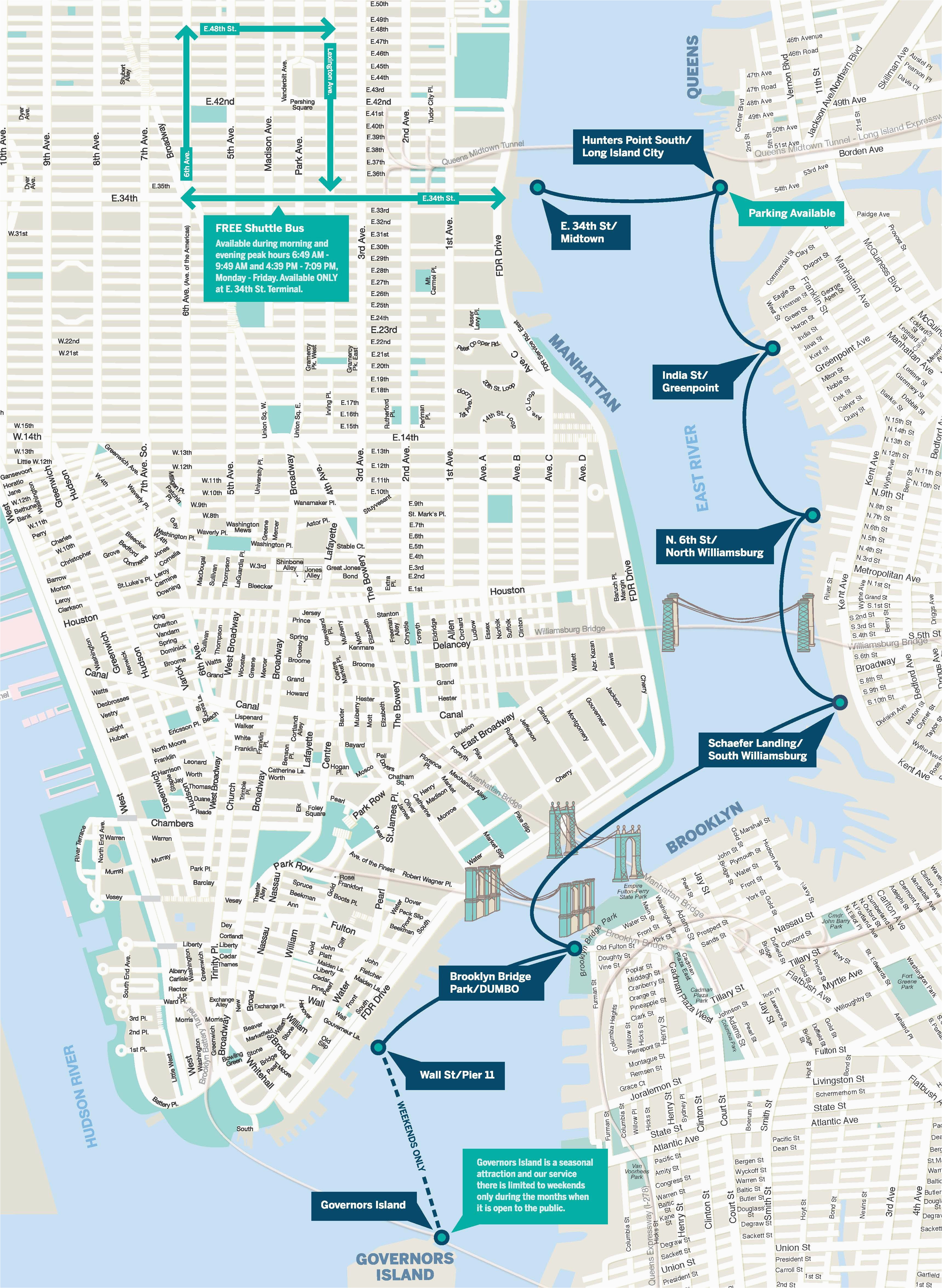 North Carolina Ferry System Map East River Ferry Route Map New York Trip Pinterest New York