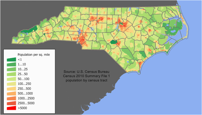 North Carolina Population Density Map Culture Of north Carolina Wikipedia
