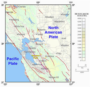 Northridge California Map Hayward Verwerfung Wikipedia