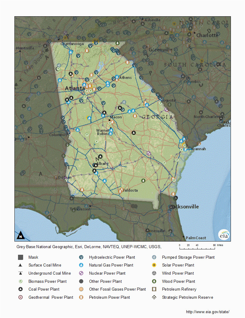 Nuclear Power Plants In Georgia Map Georgia Profile