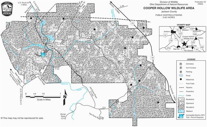 Ohio Public Hunting area Maps Cooper Hollow Wildlife area
