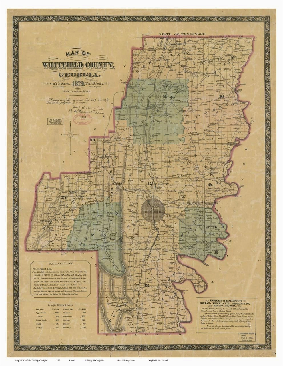 Old Maps Of Georgia Whitfield County 1879 Georgia Old Maps Of Georgia Pinterest