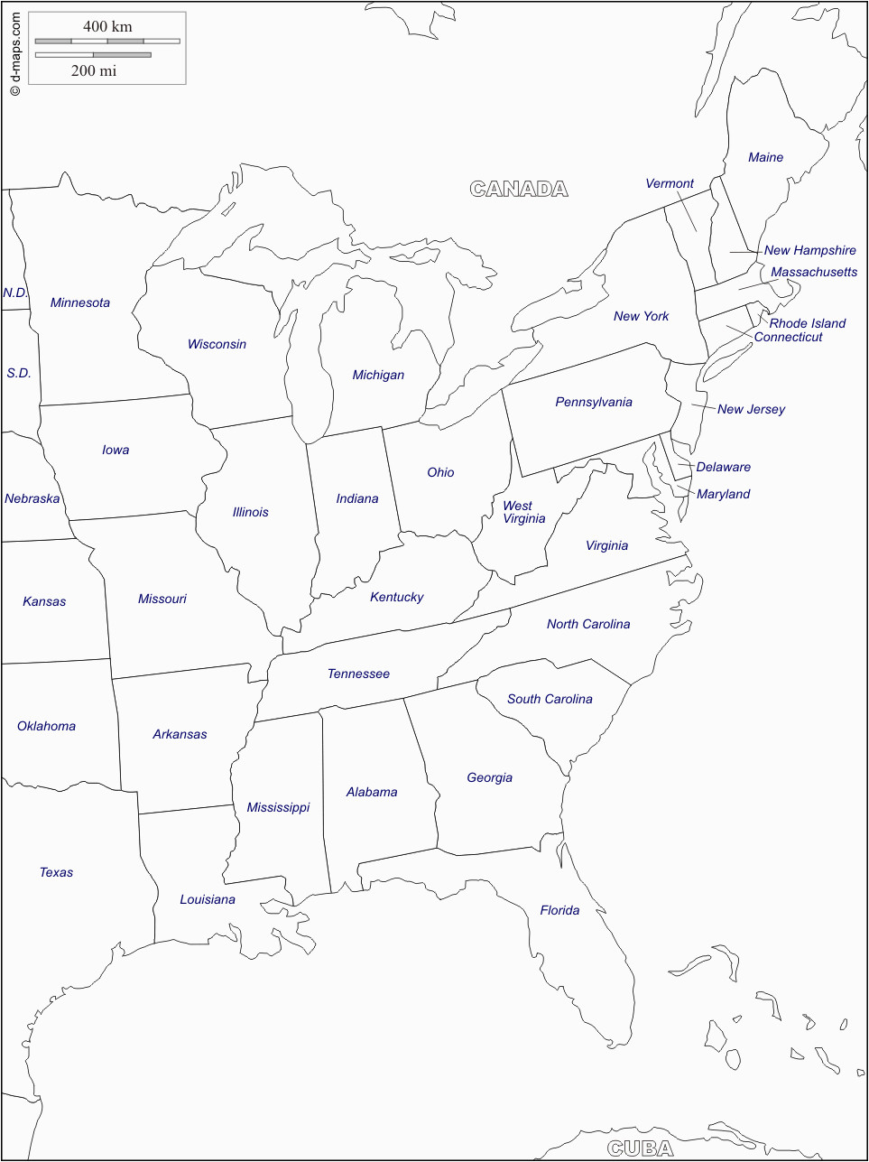 Outline Map Of Georgia East Coast Of the United States Free Map Free Blank Map Free