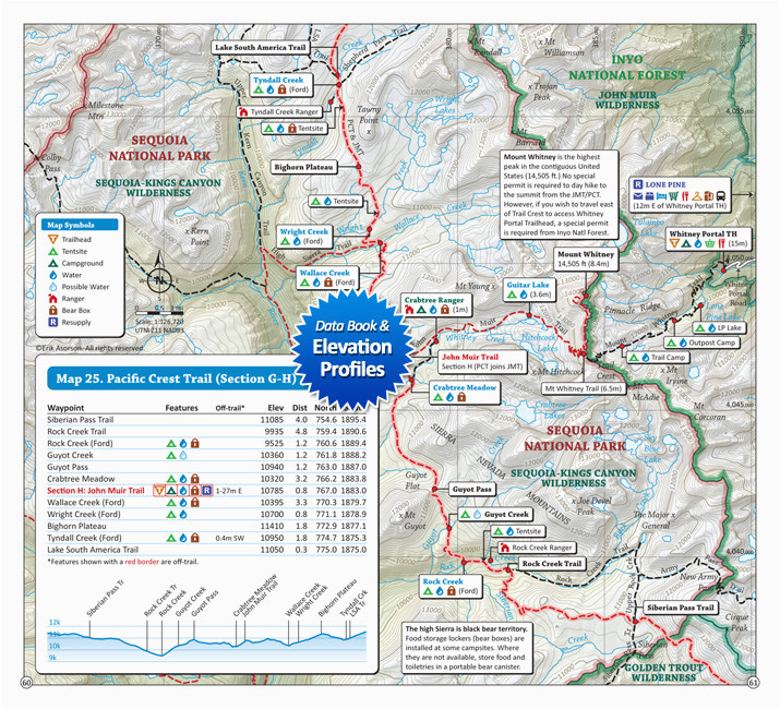 Pacific Crest Trail Map California Pacific Crest Trail Pocket atlas Blackwoods Press