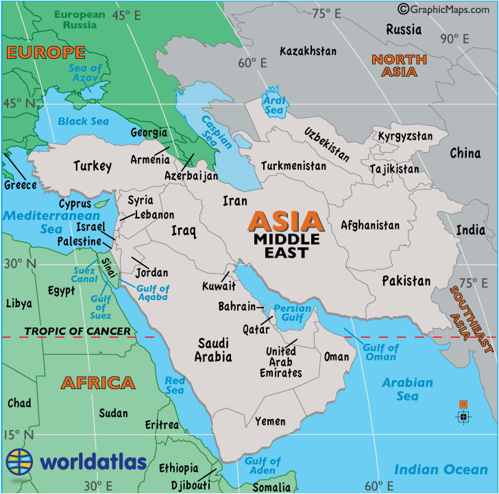 Physiographic Map Of Georgia Middle East Map Map Of the Middle East Facts Geography History