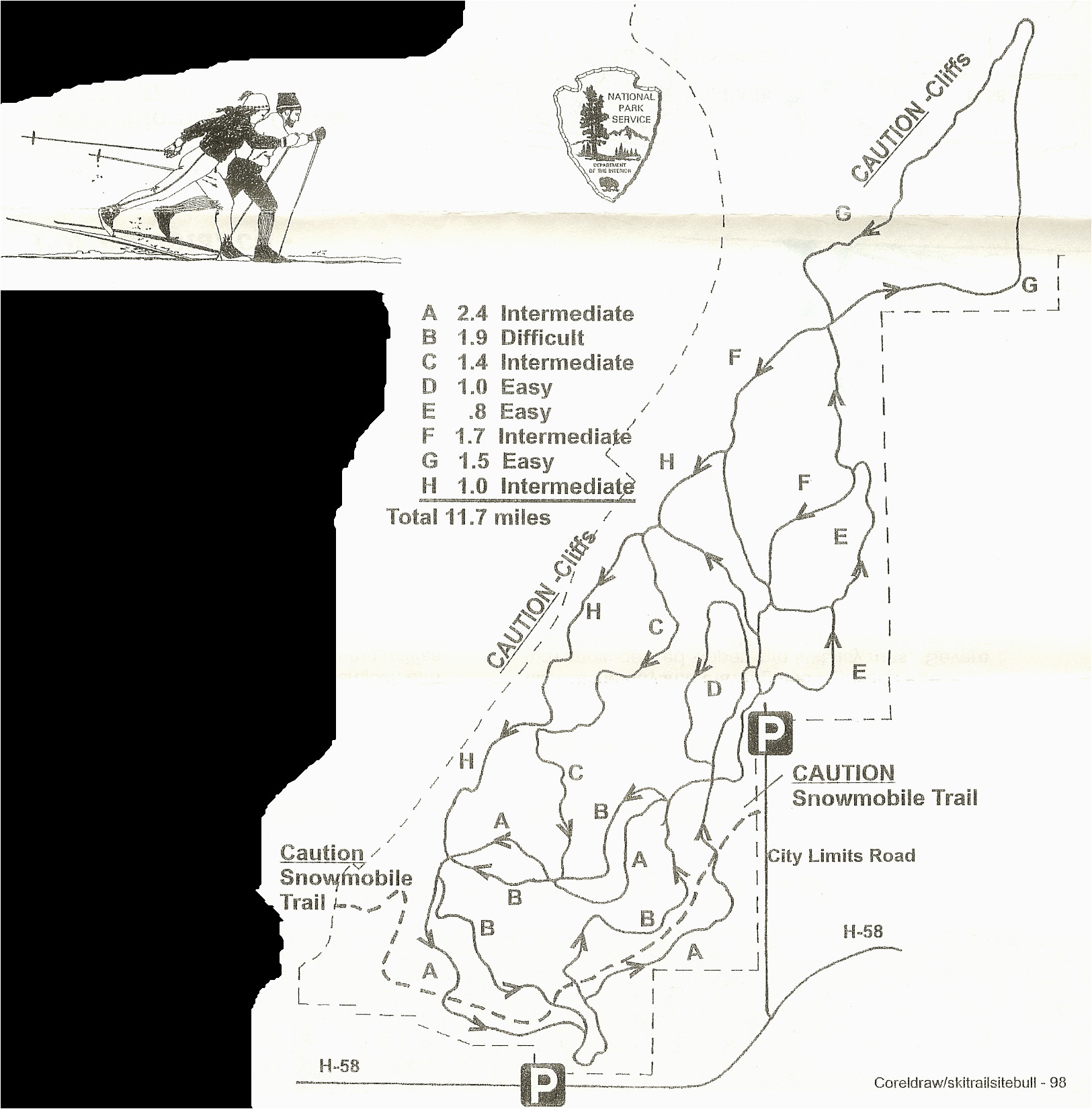 Pictured Rocks Michigan Map Michigan Trail Maps