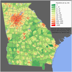 Population Density Map Georgia Demographics Of Georgia U S State Wikipedia