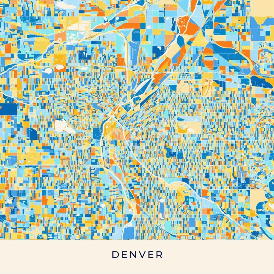 Porterville California Map Denver Colorful Map Poster Template Maps Vector Downloads