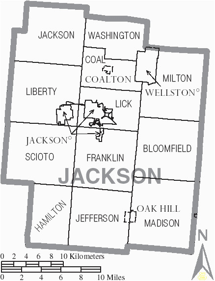 Property Maps Ohio File Map Of Jackson County Ohio with Municipal and township Labels