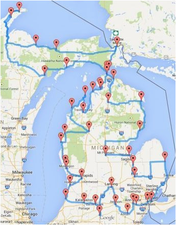 Pure Michigan Map Pure Michigan Road Trip Hits 43 Of the State S Best Spots Start