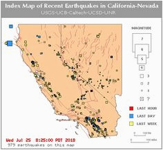 Recent Earthquakes In California and Nevada Index Map 752 Best Newsworthy Stories Of Great Interest Images News