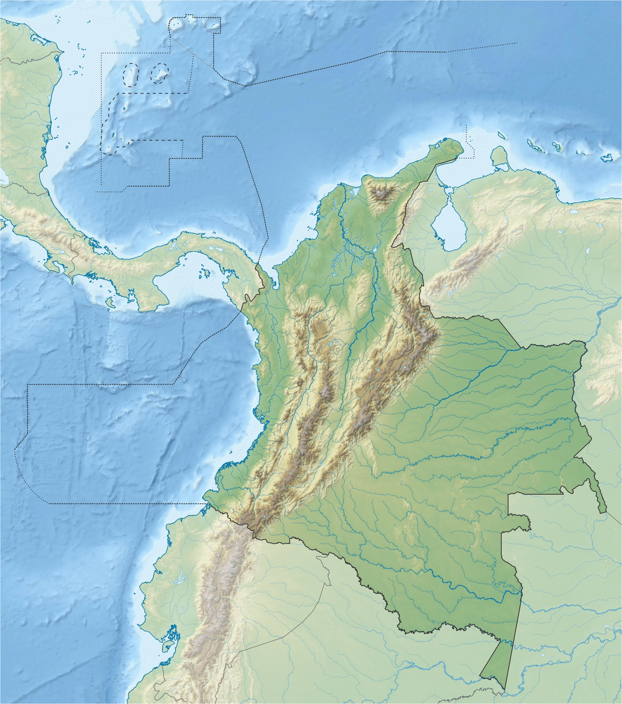 Relief Map Of Arizona File Colombia Relief Location Map Jpg Wikipedia