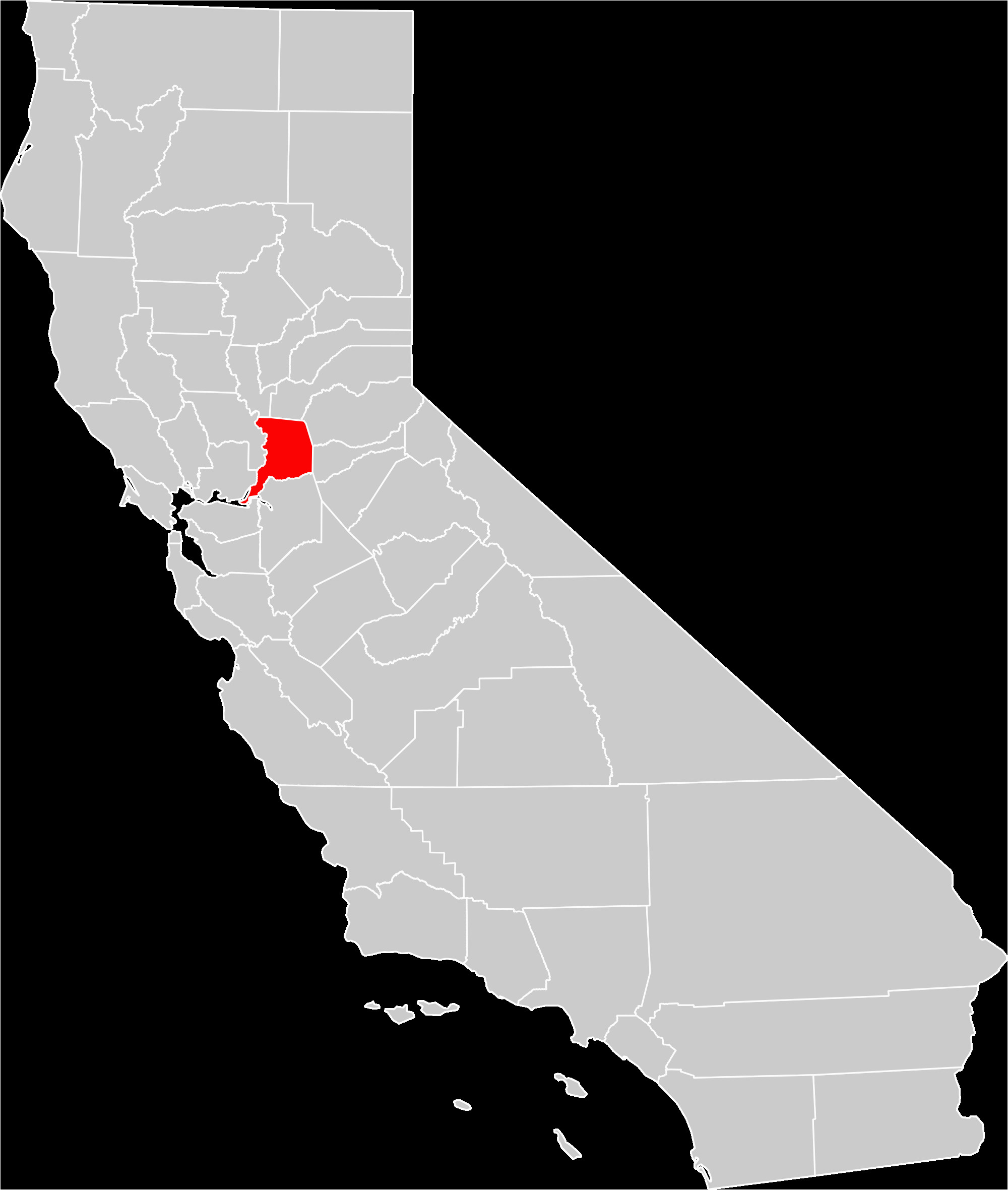 Sacramento On California Map File California County Map Sacramento County Highlighted Svg