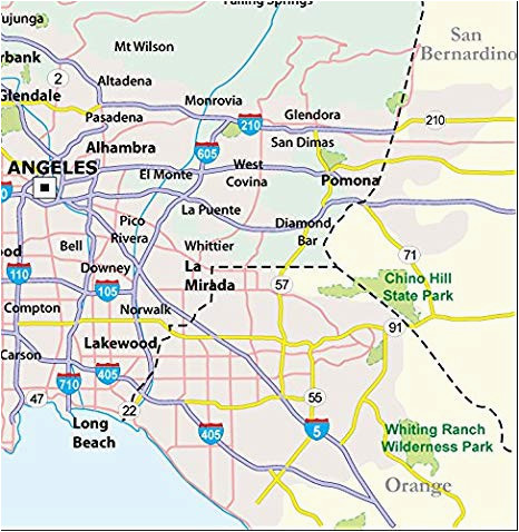 San Dimas California Map Amazon Com Los Angeles County Map Laminated 36 W X 37 H