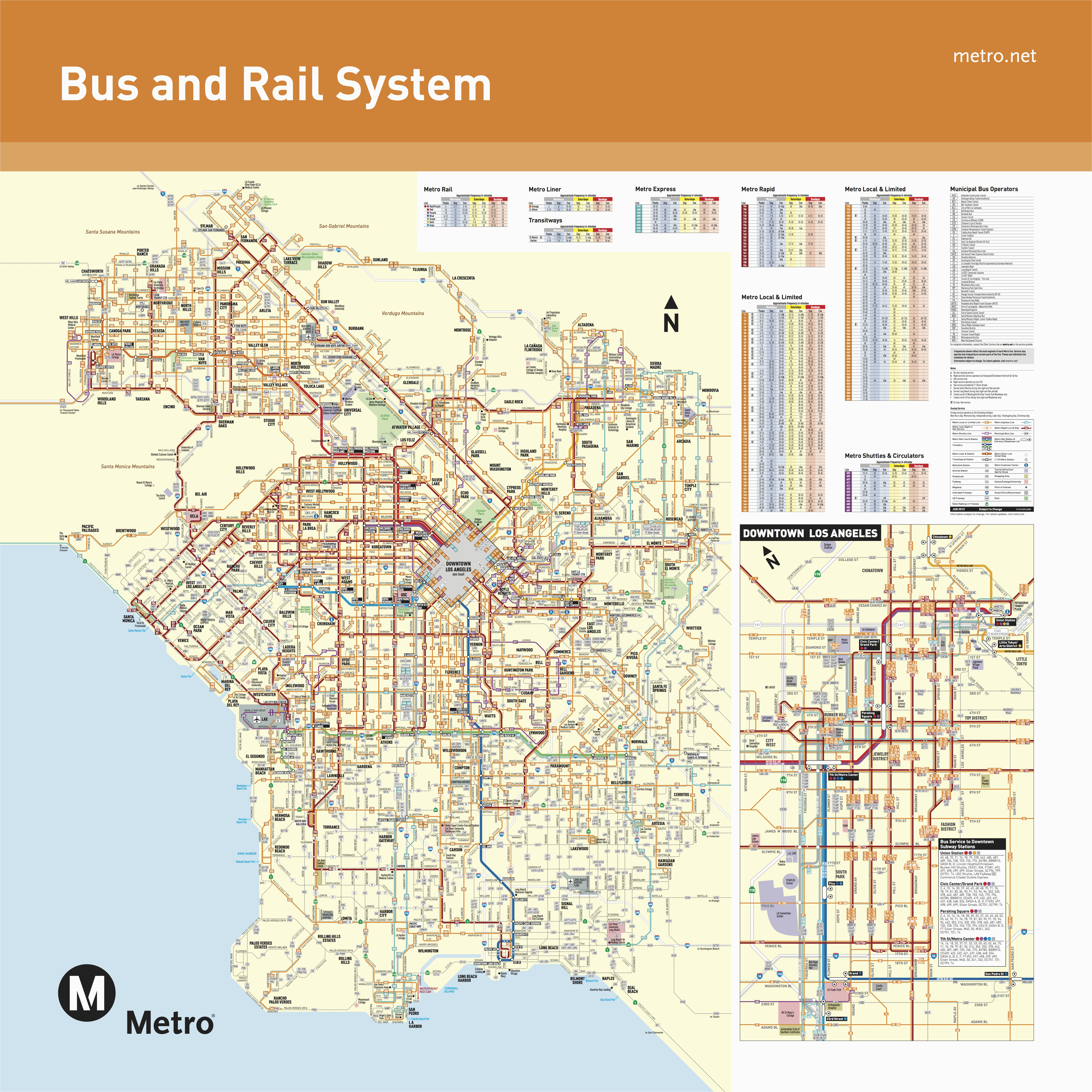 San Fernando California Map June 2016 Bus and Rail System Maps