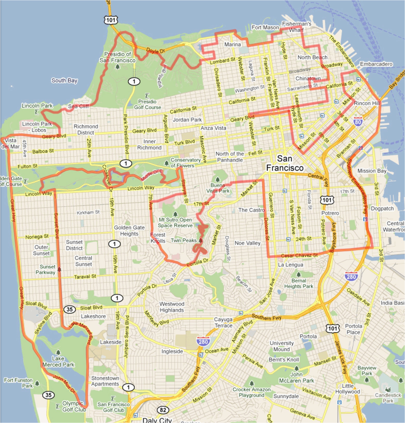 San Francisco On A Map Of California California San Francisco Map Road Map California and oregon