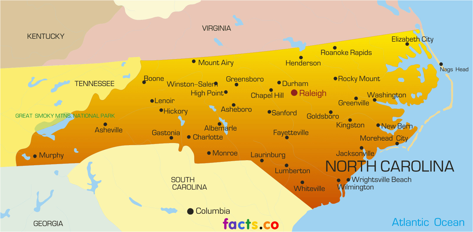 Sanford north Carolina Map north Carolina Maps with Cities and Travel Information Download