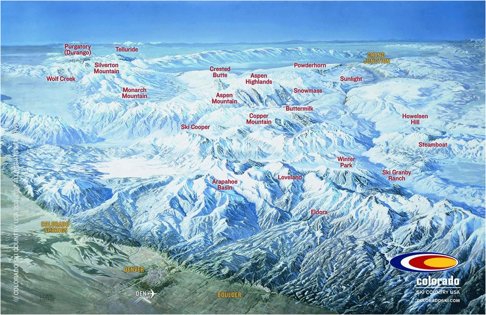 Ski Resorts In Colorado Map Map Of Colorado Realize Colorado