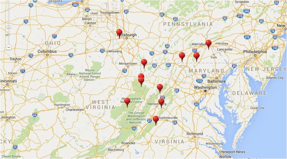 Ski Resorts Near Colorado Springs Map Map and Directions to Ski Resorts Near Washington Dc